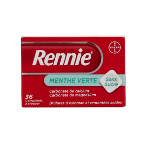 RENNIE sans sucre 36 comprimés à croquer