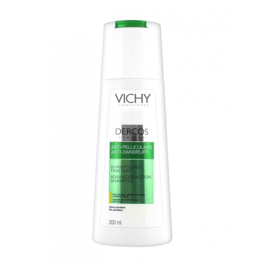 Vichy Dercos Shampooing Traitant Anti-Pelliculaire Cheveux Secs 200ml