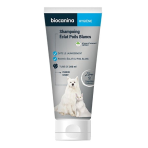 Biocanina shampoing éclat poils blancs 200ml