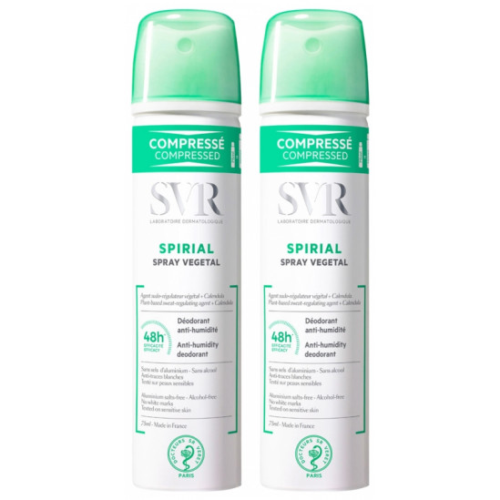 SVR SPIRIAL DEO SPRAY VEGETAL 2X100ML