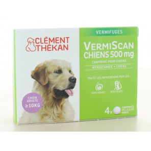 CLEMENT T VERMISCAN CHIEN 500MG CPR BTE 4