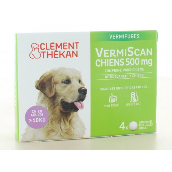CLEMENT T VERMISCAN CHIEN 500MG CPR BTE 4