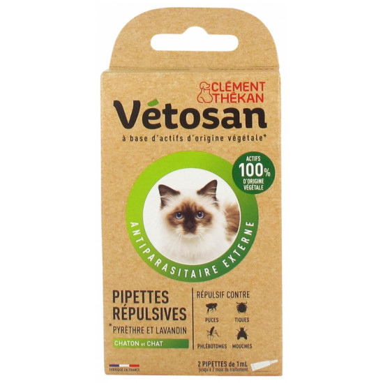VETOSAN PIPET REPULSIV CHATON/CHAT 2X1ML