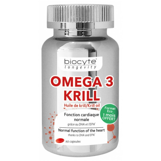 BIOCYTE OMEGA 3 KRILL 500MG CAPS BTE 90