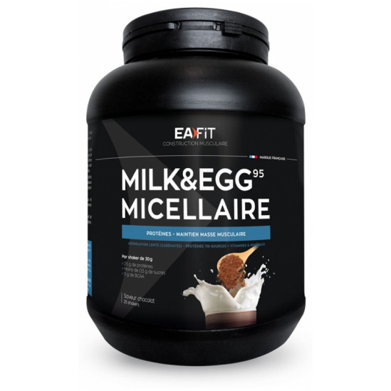 Eafit Construction Musculaire Saveur Chocolat Milk & Egg 95 Micellaire 750 g