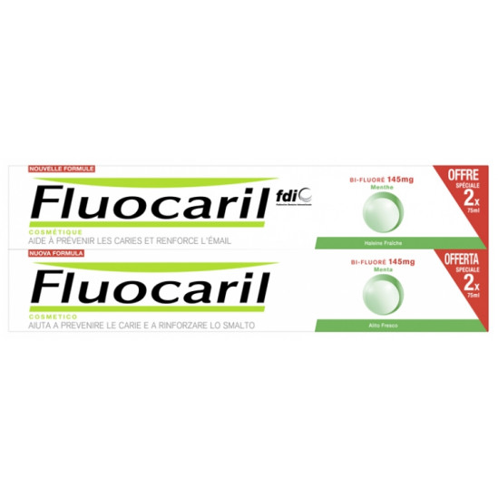 FLUOCARIL DENTIF 145 MENTHE PATE 2X75ML