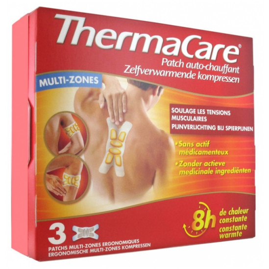 THERMACARE Patch Auto-chauffant 8h Multi-Zones boite de 3