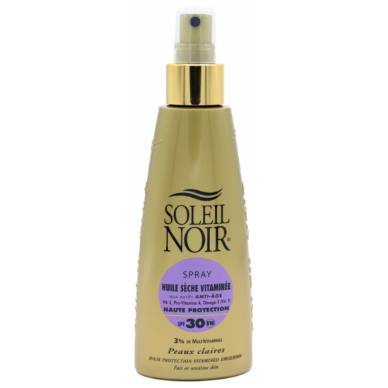 Soleil noir huile sèche vitaminée SPF30 spray 150ml
