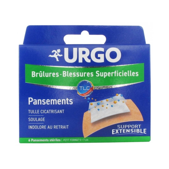 URGO PANS BRULURES PETIT FORMAT BTE 6