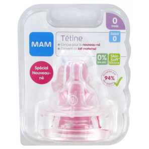 MAM TETINE SILIC DEBIT 0 BTE 2