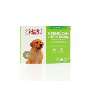 CLEMENT THEKAN Vermiscan Chien 100MG Comprimés boite de 6