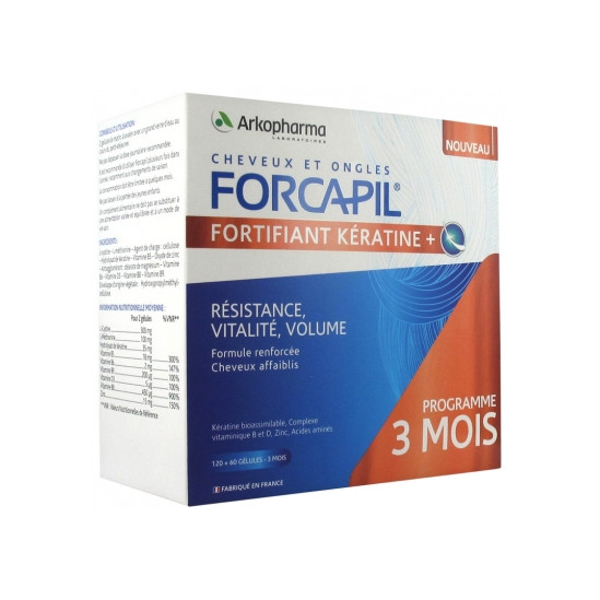 FORCAPIL FORTIFIANT KERATIN GELU BTE 180