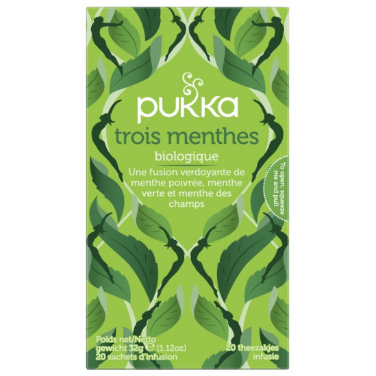 PUKKA INFUS TROIS MENTHES BIO BTE 20