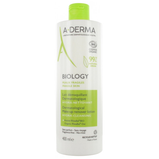 A-DERMA BIOLOGY LAIT DEMAQUILLANT 400ML