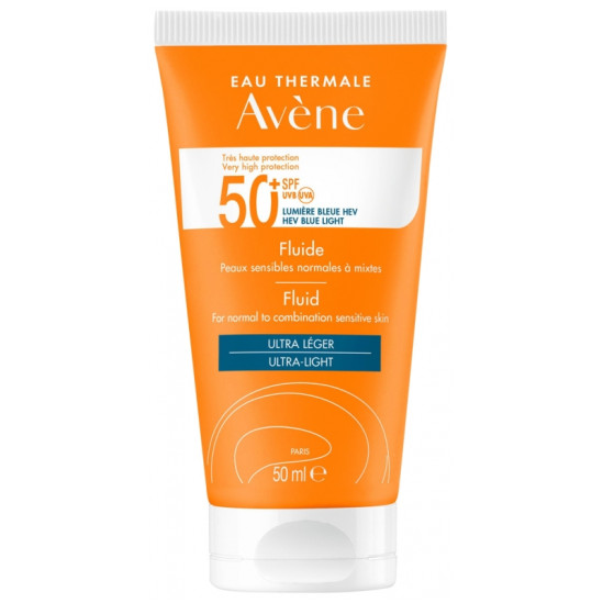 Avène Fluide SPF 50+ protection solaire flacon pompe 50ml