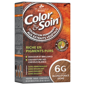3 Chênes Colors&Soin blond foncé doré coloration permanente 6G