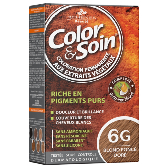 3 Chênes Colors&Soin blond foncé doré coloration permanente 6G