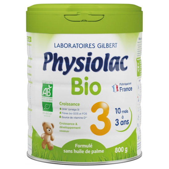 Physiolac Bio de 1 à 3 ans 800g