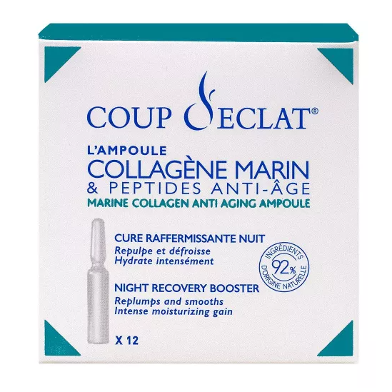 COUP D'ECLAT 12 ampoules Collagène marin et peptides anti-âge