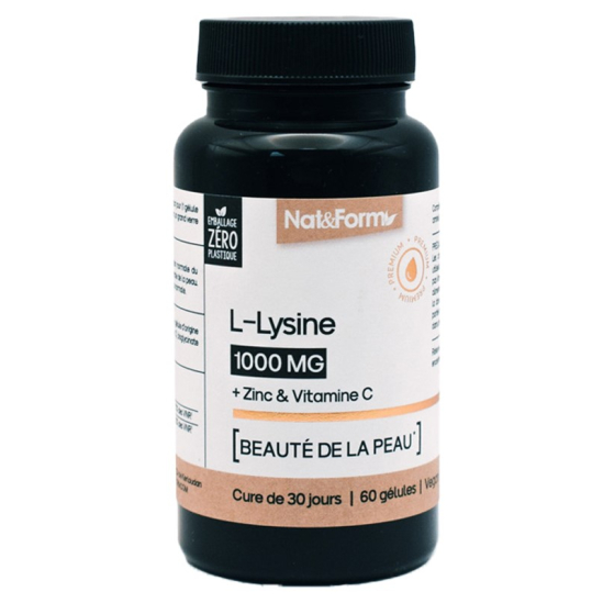 NAT&FORM L-Lysine 60 Gélules
