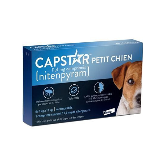 CAPSTAR CHIEN PETIT 11.4MG CPR BTE 6