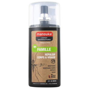 MANOUKA Famille Répulsif Corps et Visage 75 ml