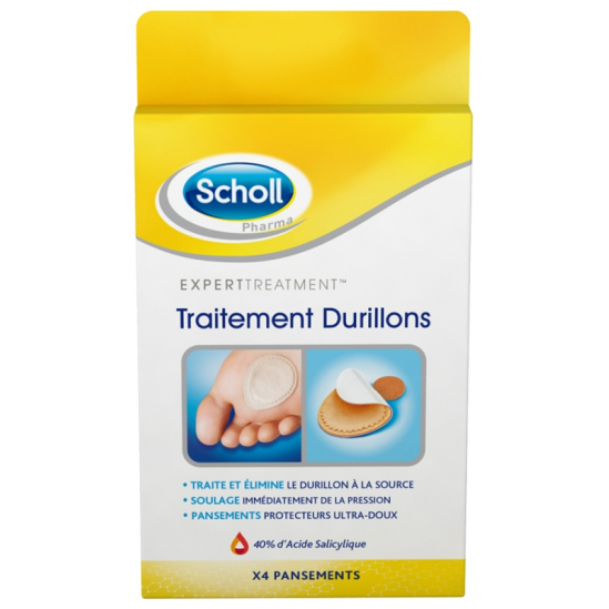 SCHOLL Pharma traitement Durillons Pansements boite de 4