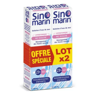 SINOMARIN Spray Nez Enfants Hypertonique 2x125ml