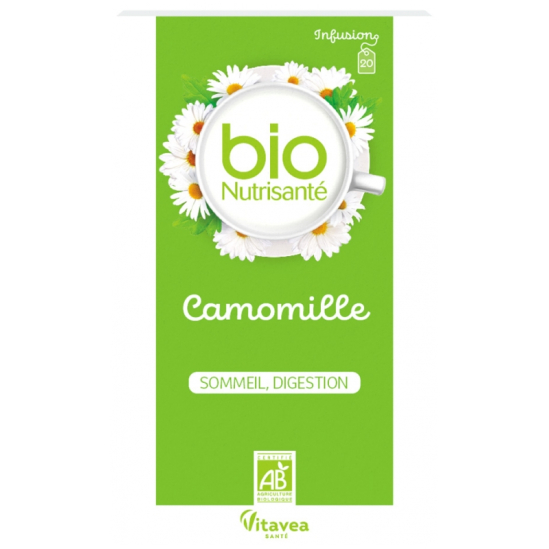 NUTRISANTE Infusion Camomille Sommeil Digestion Bio Sachets boite de 20