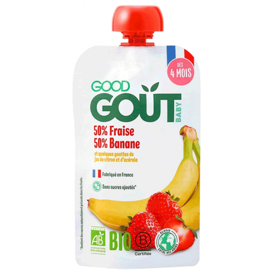GOOD GOUT Fraise Banane Bio 120 g