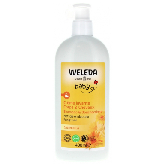 WELEDA Baby Crème Lavante Corps et Cheveux Calendula 400 ml