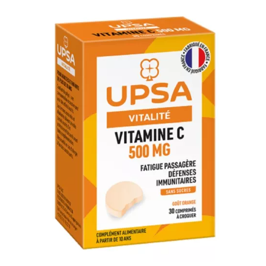 UPSA Vitalité Vitamine C 500mg 20 Comprimés à Croquer