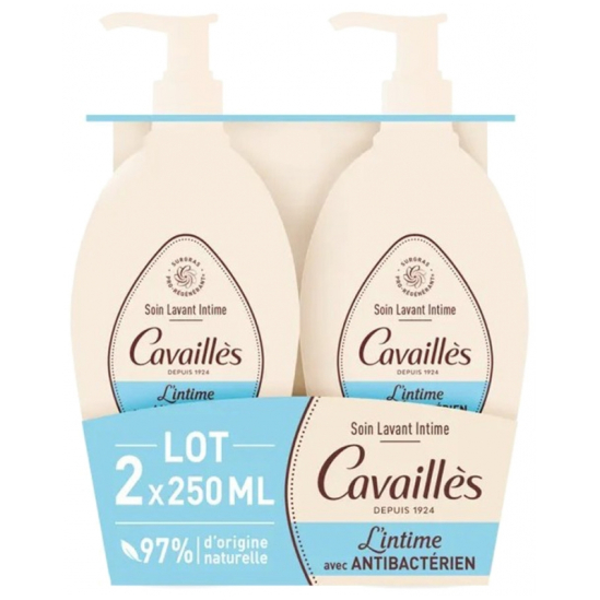 ROGE CAVAILLES Soin Lavant Intime Antibactérien Lot de 2 x 250 ml