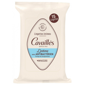 ROGE CAVAILLES Lingettes Intimes Antibactérien 15 lingettes