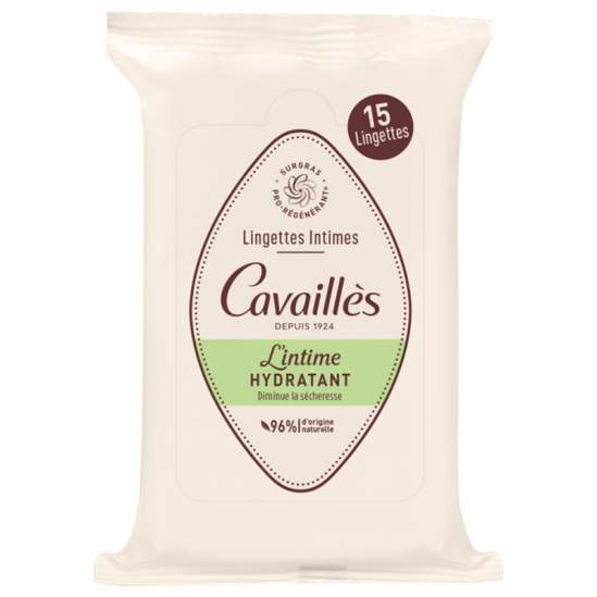 ROGE CAVAILLES Lingettes Intimes Hydratant 15 lingettes