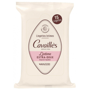 ROGE CAVAILLES Lingettes Intimes Extra-Doux 15 lingettes