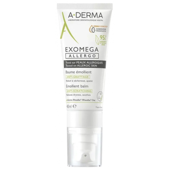 A-DERMA Exomega Allergo Baume Émollient Anti-Grattage 40 ml