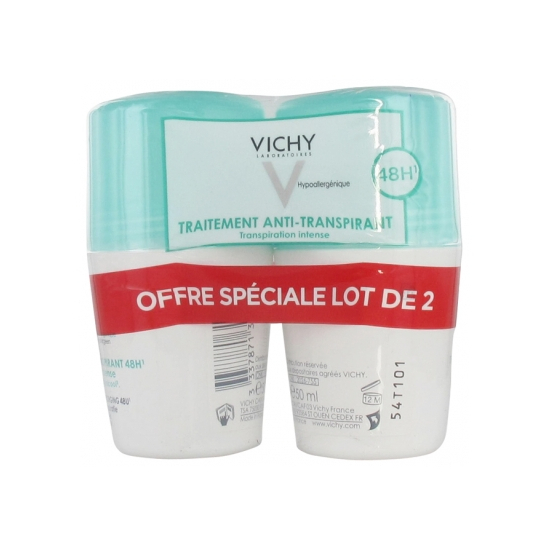 Vichy Déodorant Anti-Transpirant Bille 48H 2x50ml