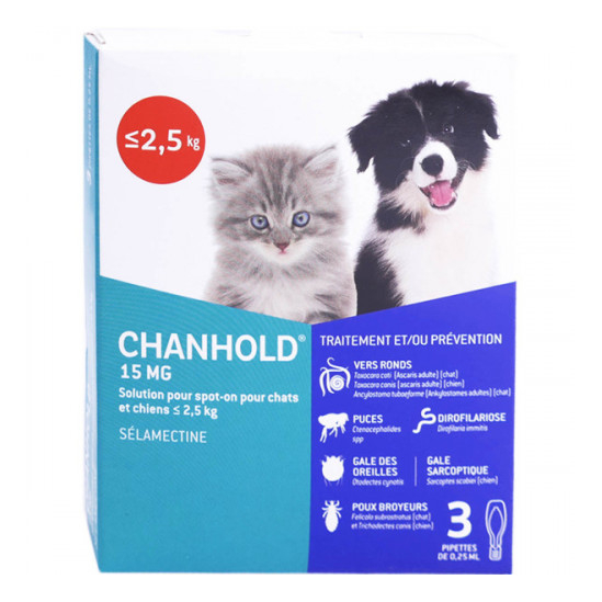 CLEMENT THEKAN 15MG Chien & Chat -2.5KG 3 Pipettes