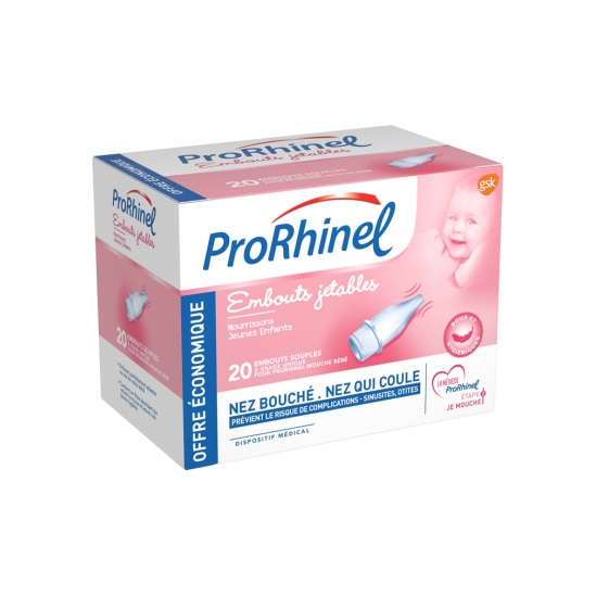 PRORHINEL Embouts Jetables Souples pour Mouche-Bébé boite de 20