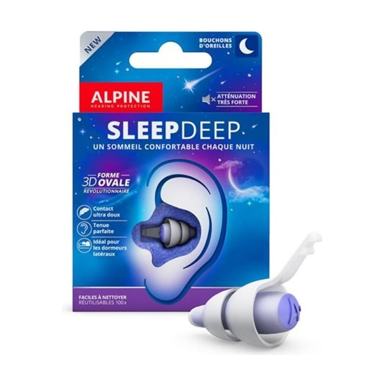 ALPINE Bouchons d'Oreilles Sleepdeep 1 paire