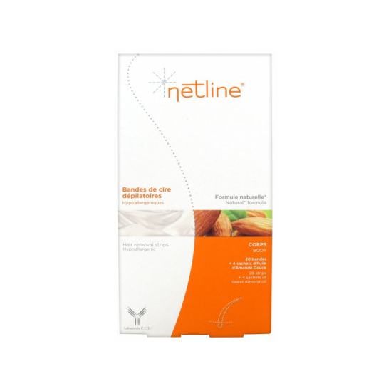 NETLINE Bandes de Cire Dépilatoire boite de 18