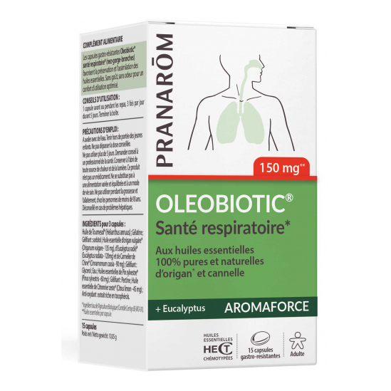 PRANAROM OLEOBIOTIC® Santé respiratoire 15 capsules