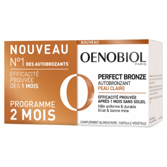 OENOBIOL Perfect Bronze Autobronzant Peau Claire Lot de 2 x 30 Capsules