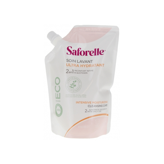 Saforelle soin lavant ultra hydratant eco-recharge 400ml