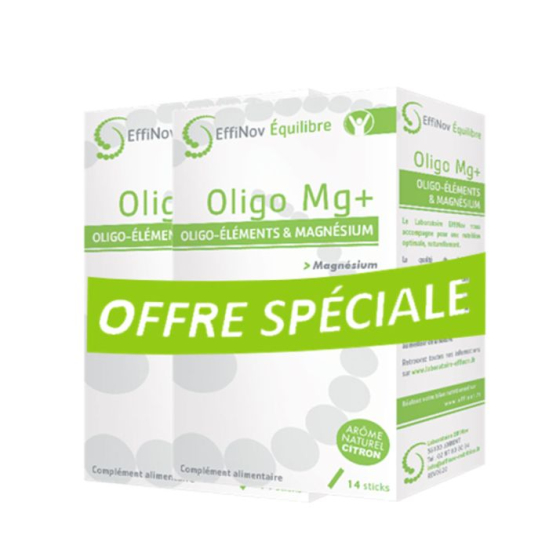 EFFINOV Oligo Mg+ Oligo-éléments et magnésium 2x14 sticks
