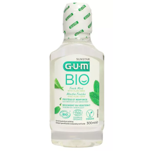 GUM Bain bouche fluoré menthe fraiche bio 300ml