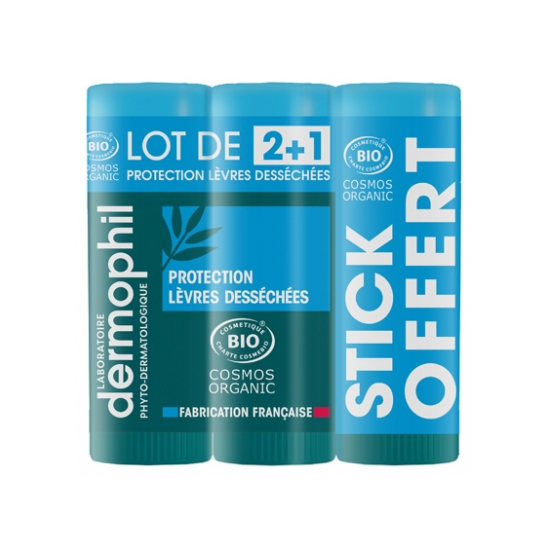 DERMOPHIL Stick Lèvres Protection 3x4g