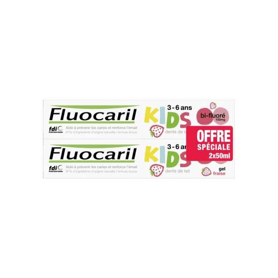 FLUOCARIL Dentifrice Kids 0-6 Ans 2x50ML
