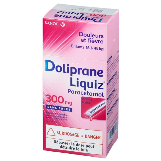 Doliprane Liquiz 300mg 12 sticks